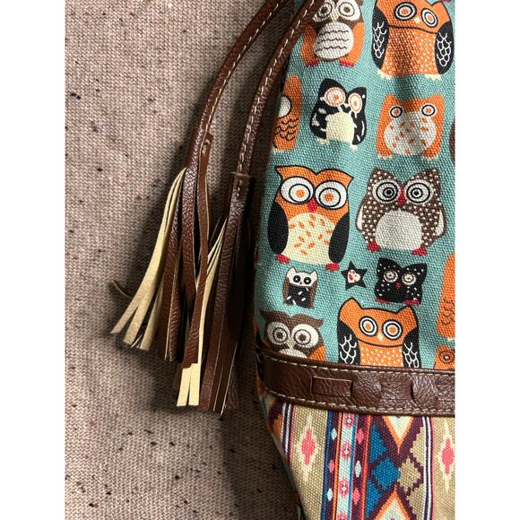 Unionbay Owl Handbag Purse Shoulder Bag Crescent - Picture 4 of 6